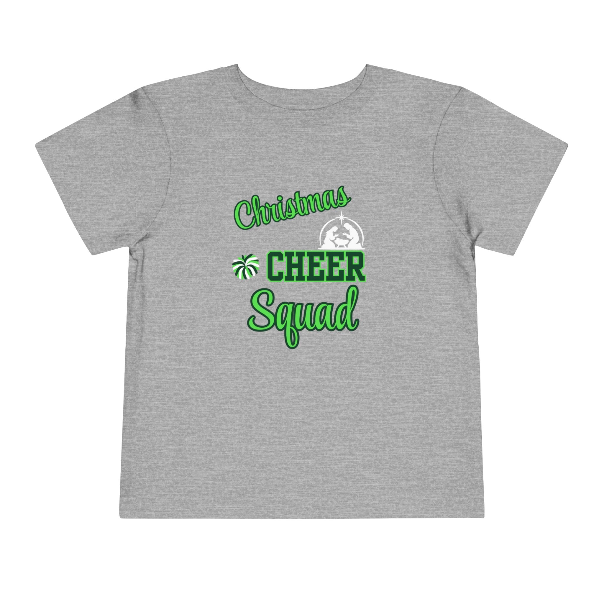 Christmas Cheer Squad Christian Christmas Shirt for Toddlers Short Sleeve Tee Christian Toddler Christmas Shirt