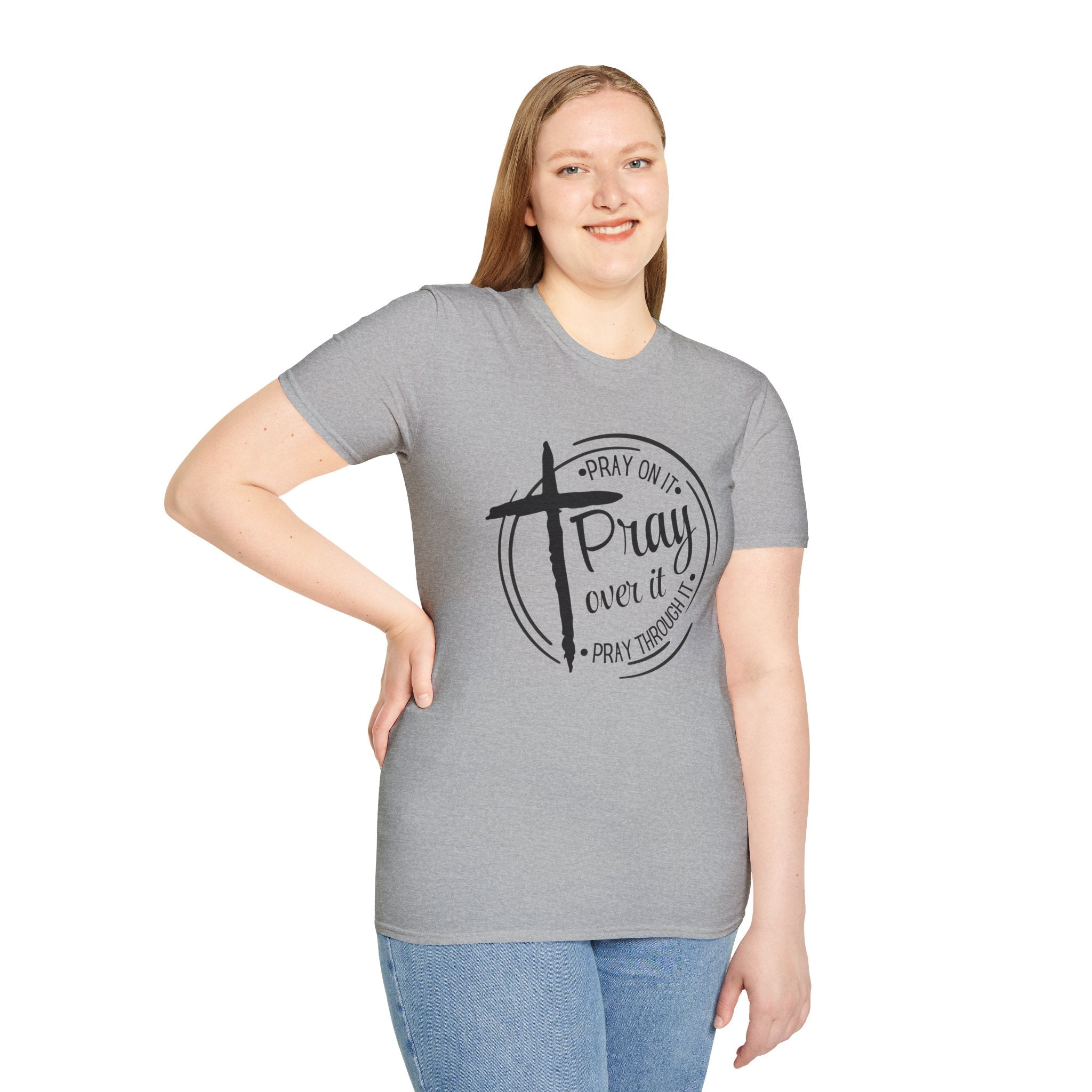 Pray Over It Christian T-Shirt — Cross Faith Prayer Tee