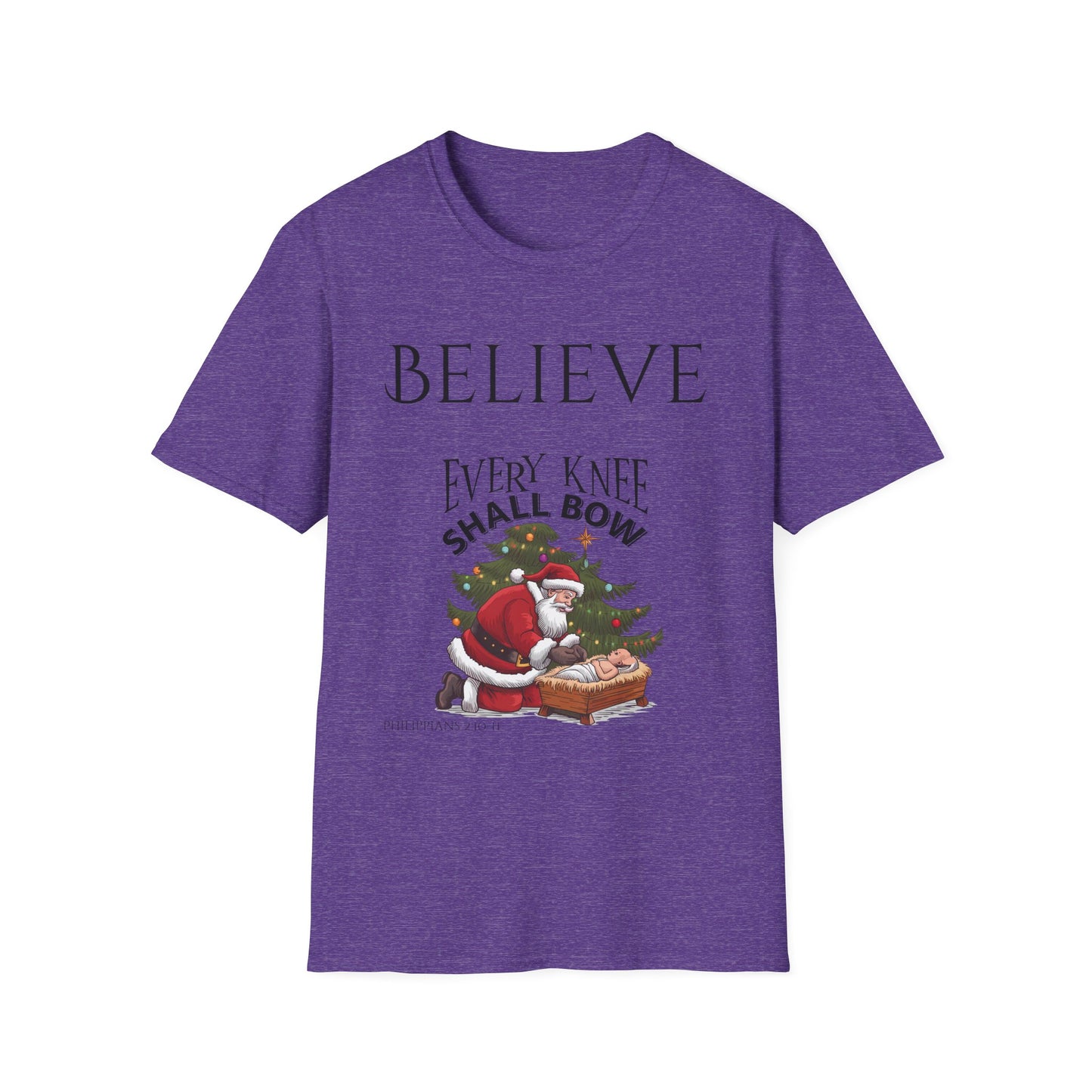 Believe Every Knee Shall Bow Christian Shirt for Women Men Shirts for Christians