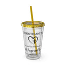 Faith Hope Love Water Tumbler - Christian Gifts for Women Men - Faith Based Gifts