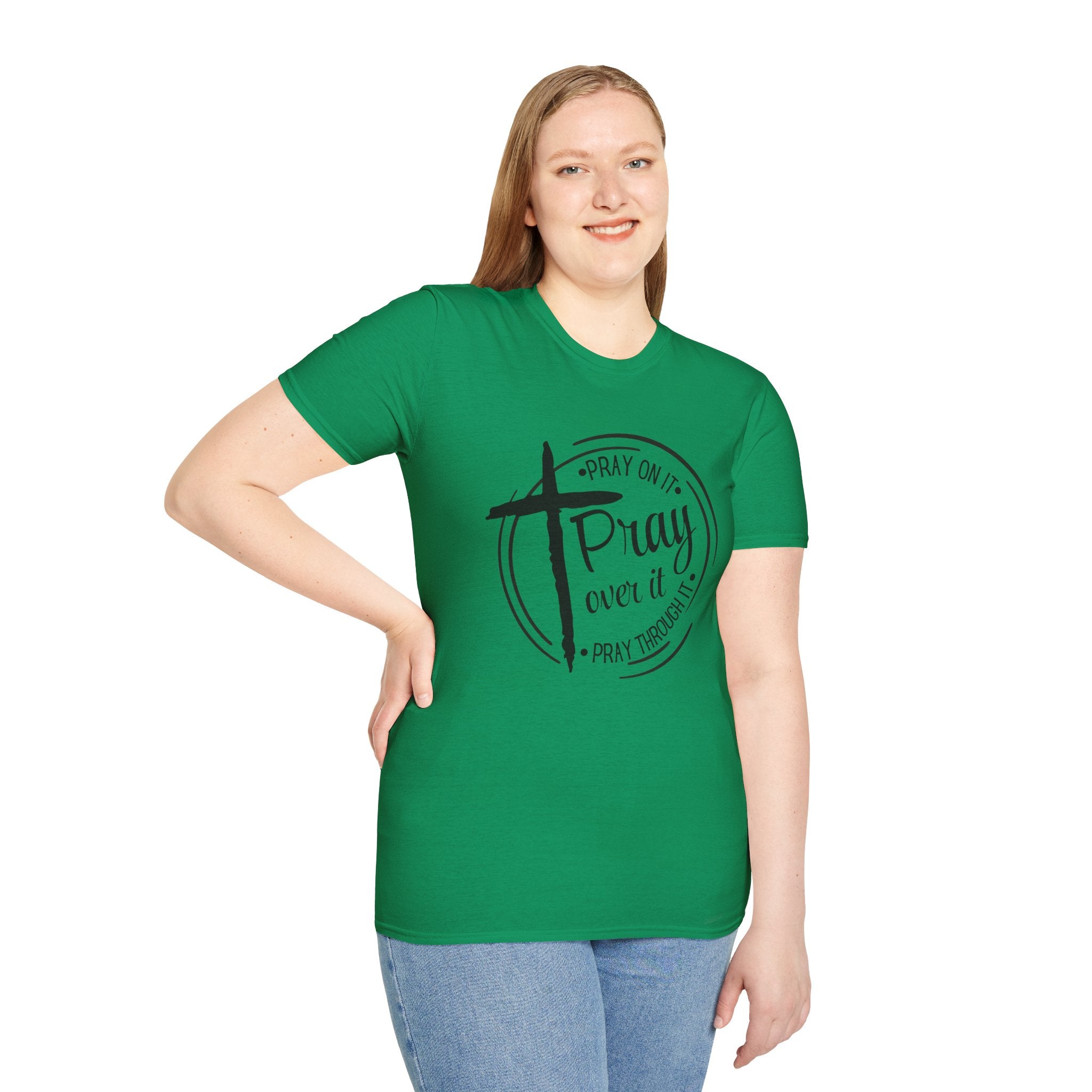 Pray Over It Christian T-Shirt — Cross Faith Prayer Tee