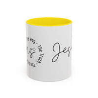 Jesus Coffee Mug – Script Faith Mug with “Jesus: The Way • The Truth • The Life” – Inspirational Religious Gift