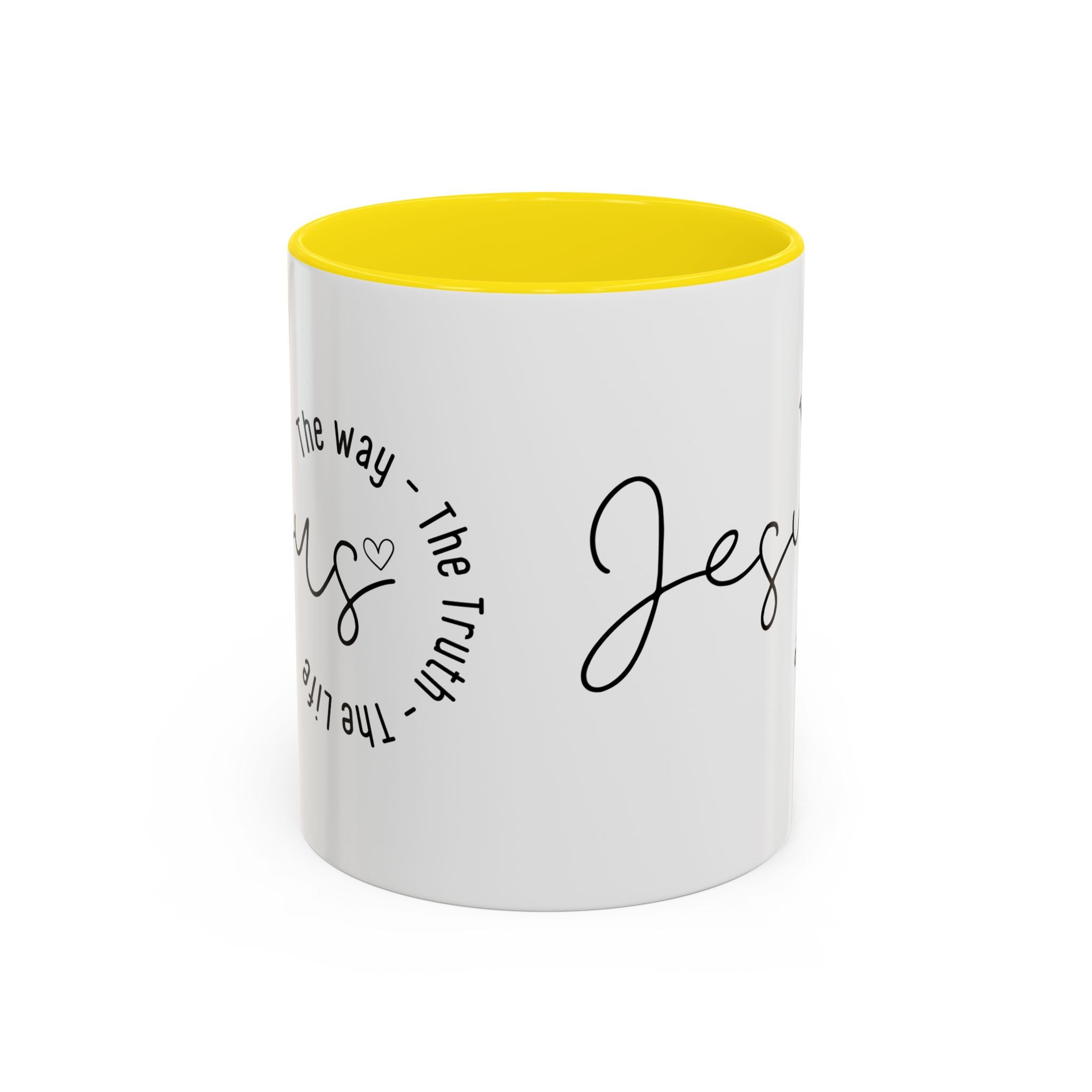 Jesus Coffee Mug – Script Faith Mug with “Jesus: The Way • The Truth • The Life” – Inspirational Religious Gift