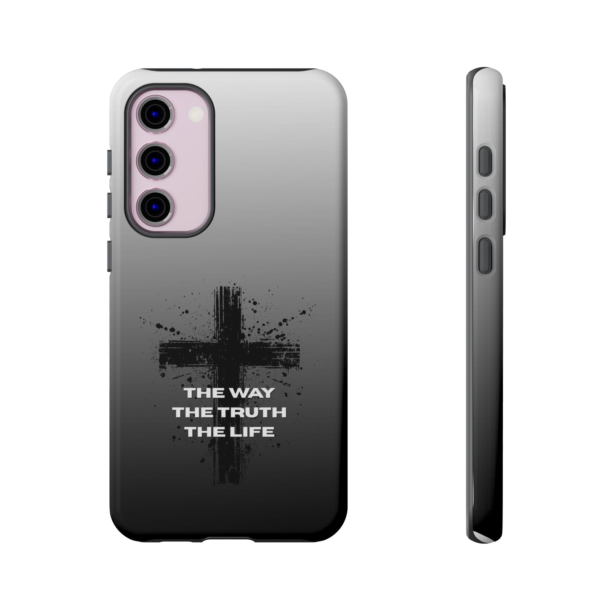 Christian Cross Phone Case — "The Way The Truth The Life" Protective Phone Cover