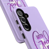 Samsung - "With God All Things Are Possible" Inspirational Purple Tough Case