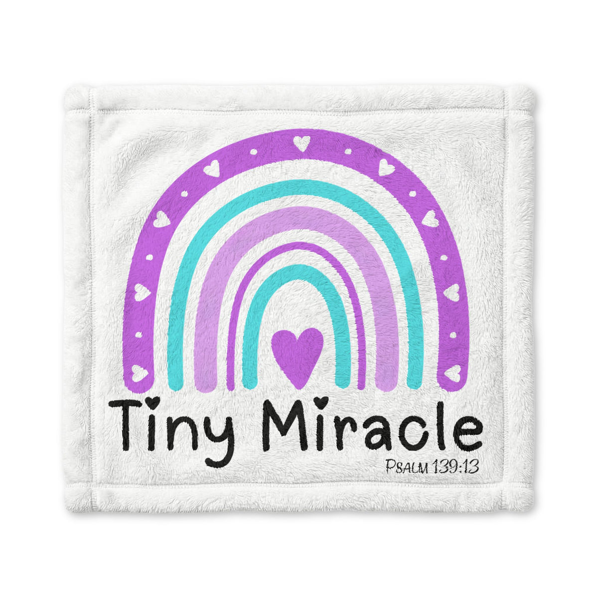 Tiny Miracle Baby Blanket – Rainbow Minky Security Blanket