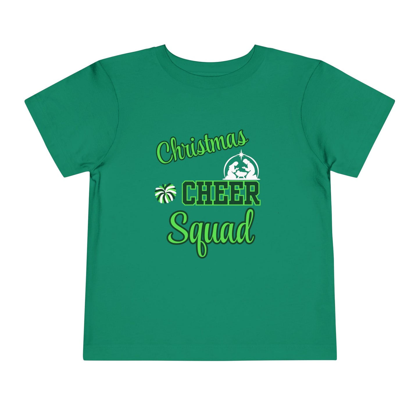 Christmas Cheer Squade Christian Christmas Shirt for Toddlers Short Sleeve Tee Christian Toddler Christmas Shirt