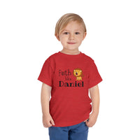 Faith Like Daniel Toddler Tee - Cute Lion Christian Shirt for Kids