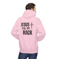 Jesus Has My Back Midweight Softstyle Fleece Hoodie