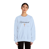 Embroidered Redeemed Psalm 77:15 Unisex Heavy Blend Crewneck Sweatshirt
