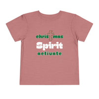 Christmas Spirit Activate Christian Christmas Shirt for Toddlers Short Sleeve Tee Christian Toddler Christmas Shirt