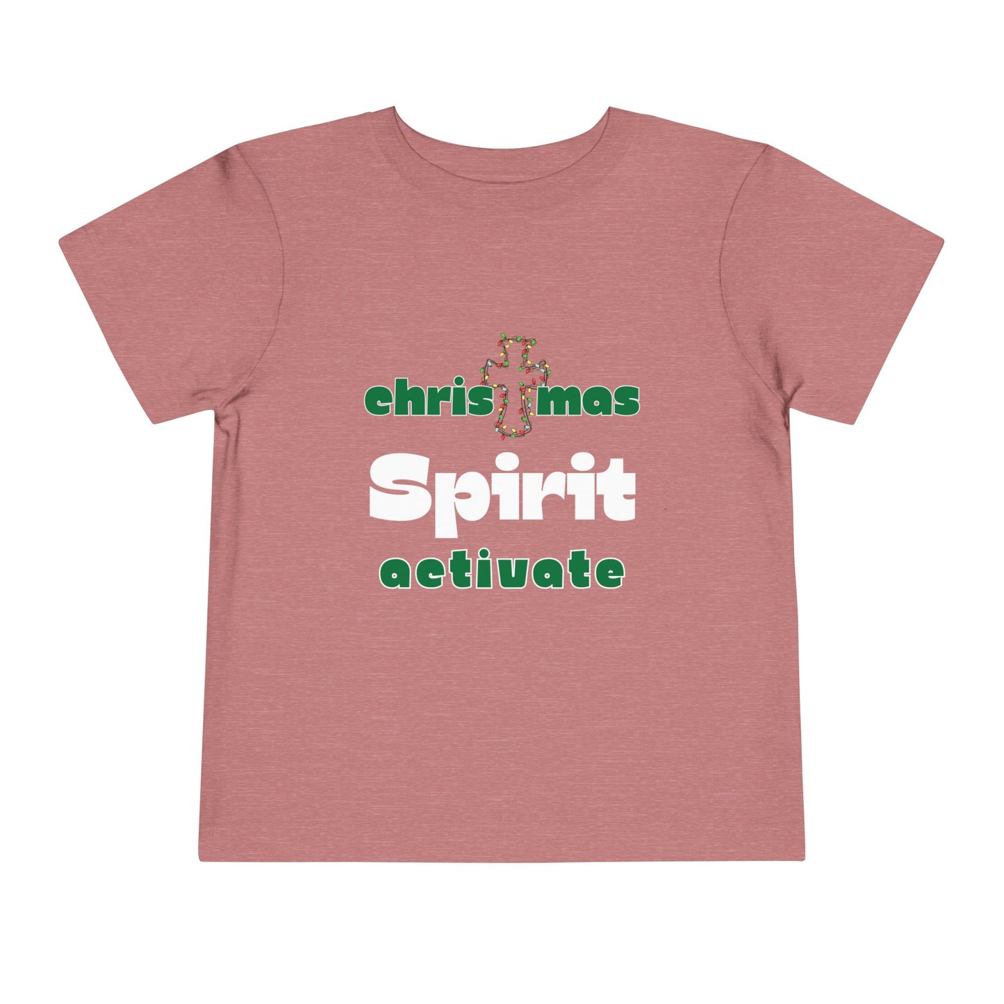 Christmas Spirit Activate Christian Christmas Shirt for Toddlers Short Sleeve Tee Christian Toddler Christmas Shirt