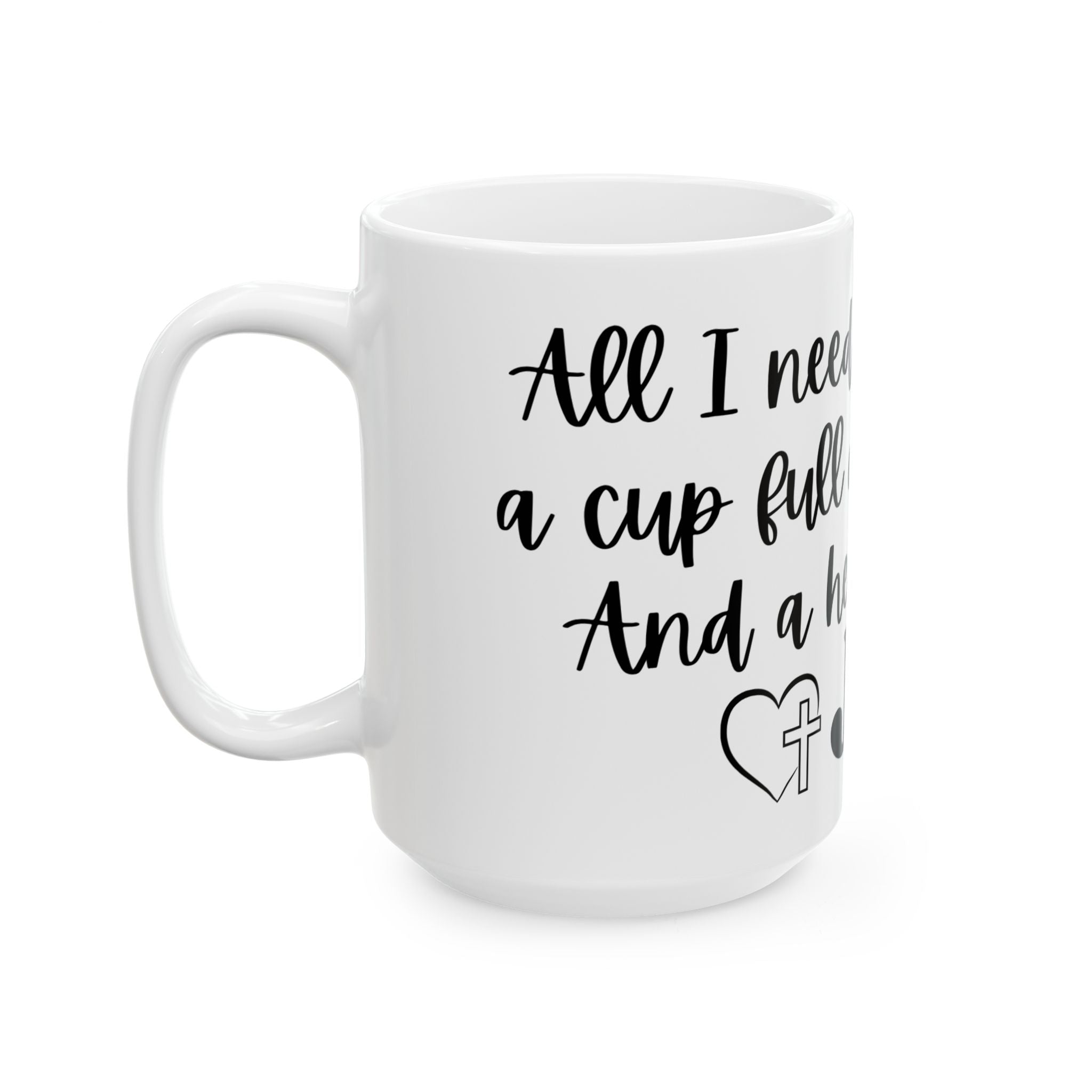 Christian Coffee Mug - Faith Gifts for Women Men All I Need is Coffee and Jesus
