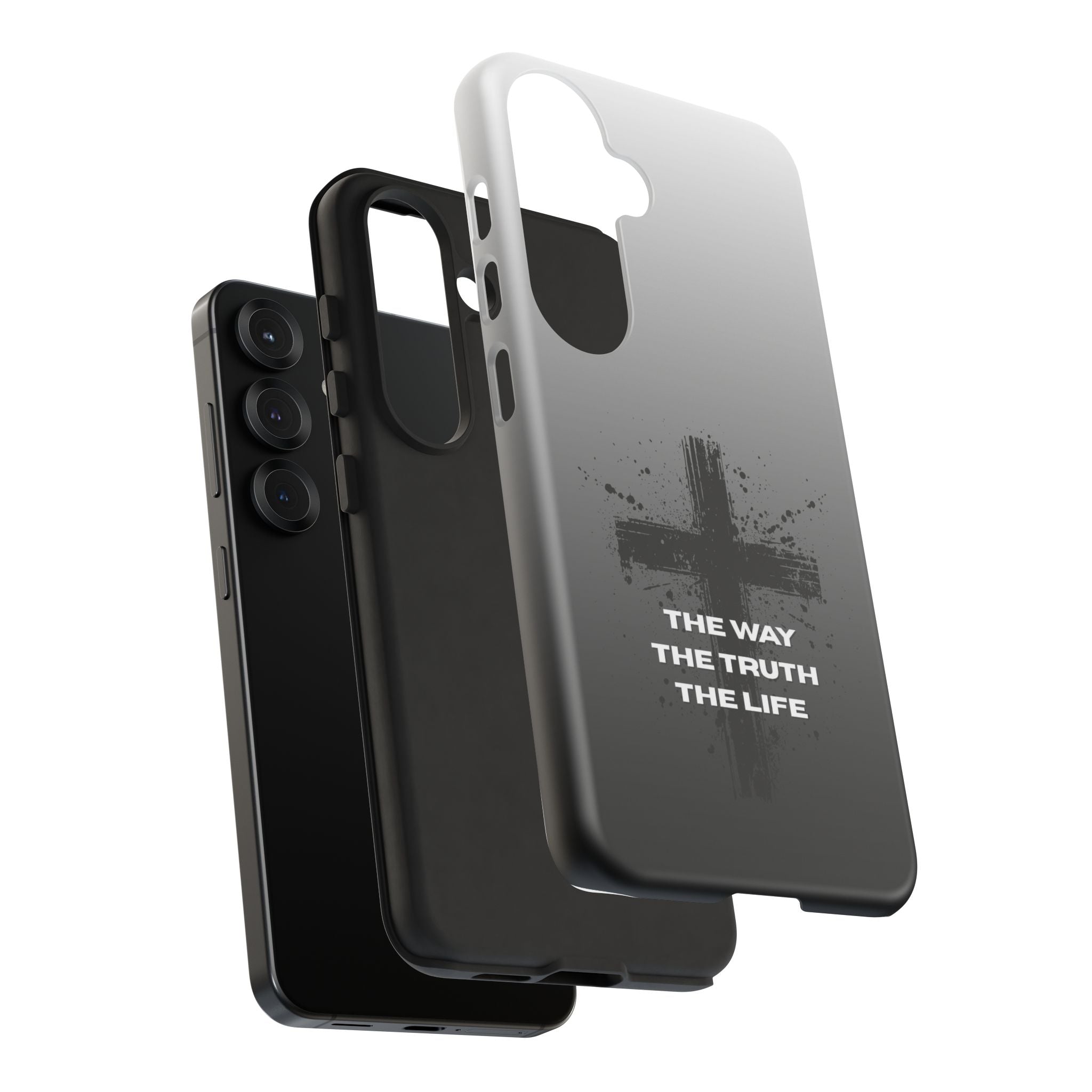 Christian Cross Phone Case — "The Way The Truth The Life" Protective Phone Cover