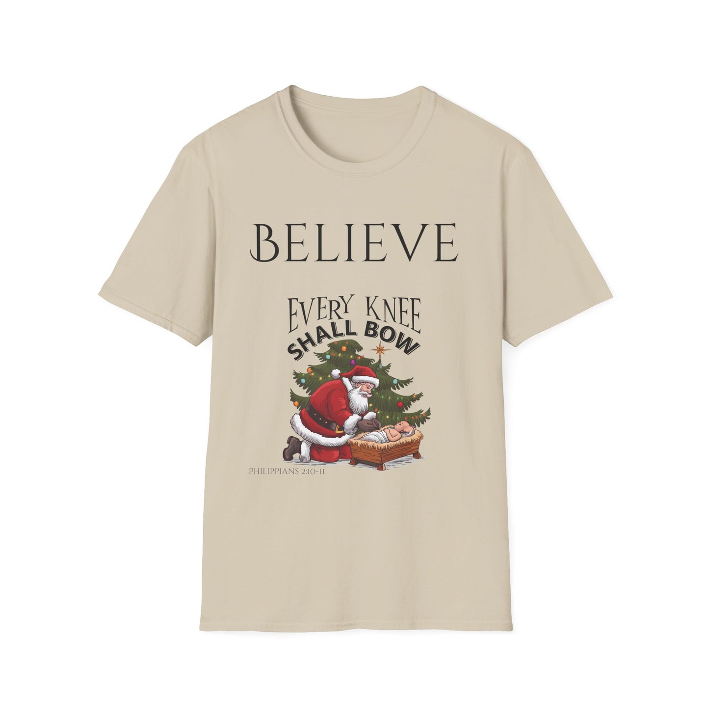 Believe Every Knee Shall Bow Christian Shirt for Women Men Shirts for Christians