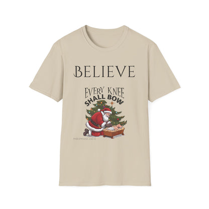 Believe Every Knee Shall Bow Christian Shirt for Women Men Shirts for Christians