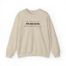 Embroidered Corinthians Faith, Hope Love Unisex Heavy Blend Crewneck Sweatshirt