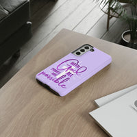 Samsung - "With God All Things Are Possible" Inspirational Purple Tough Case