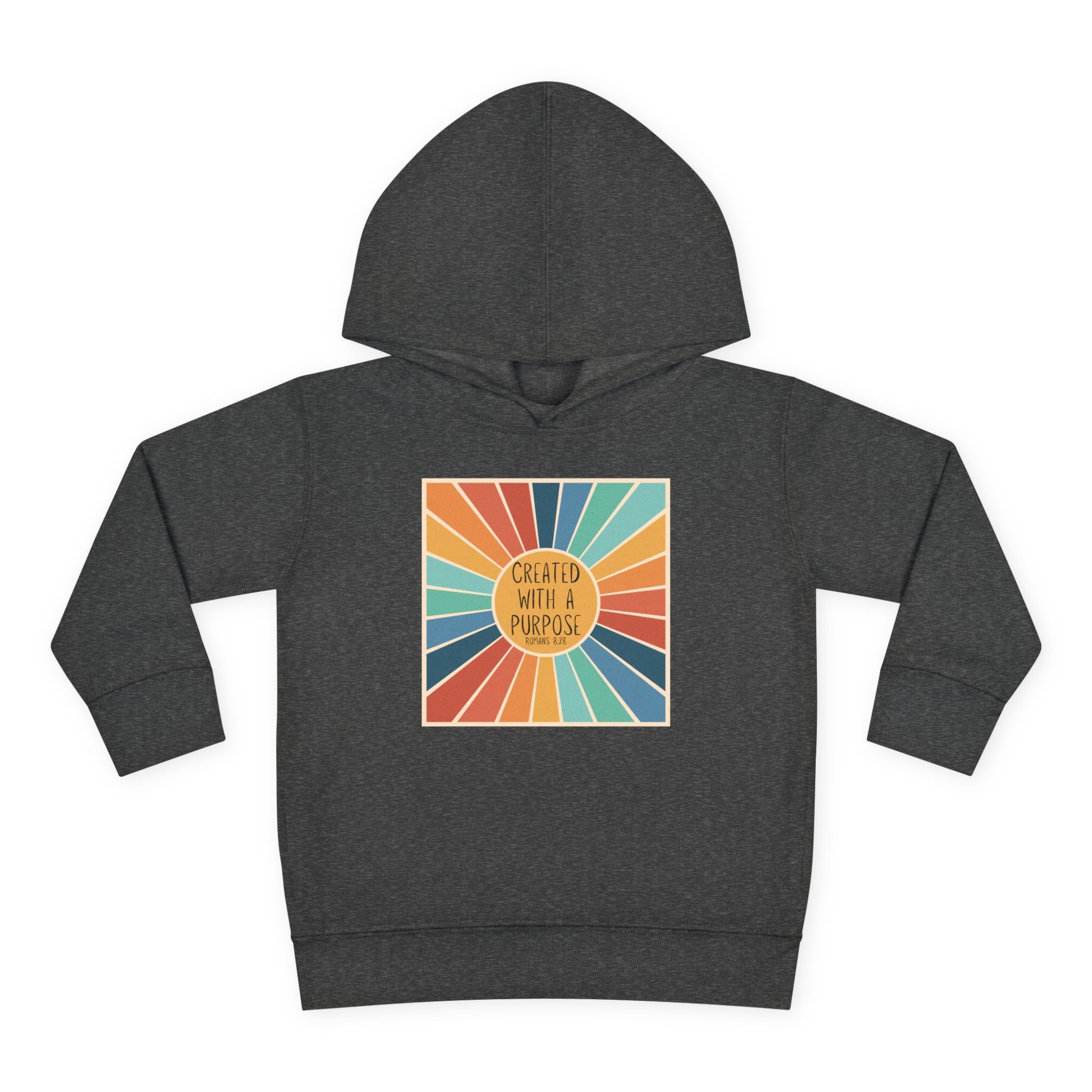 Toddler Hoodie — "Created With A Purpose" Retro Sunburst Pullover
