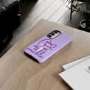 Samsung - "With God All Things Are Possible" Inspirational Purple Tough Case
