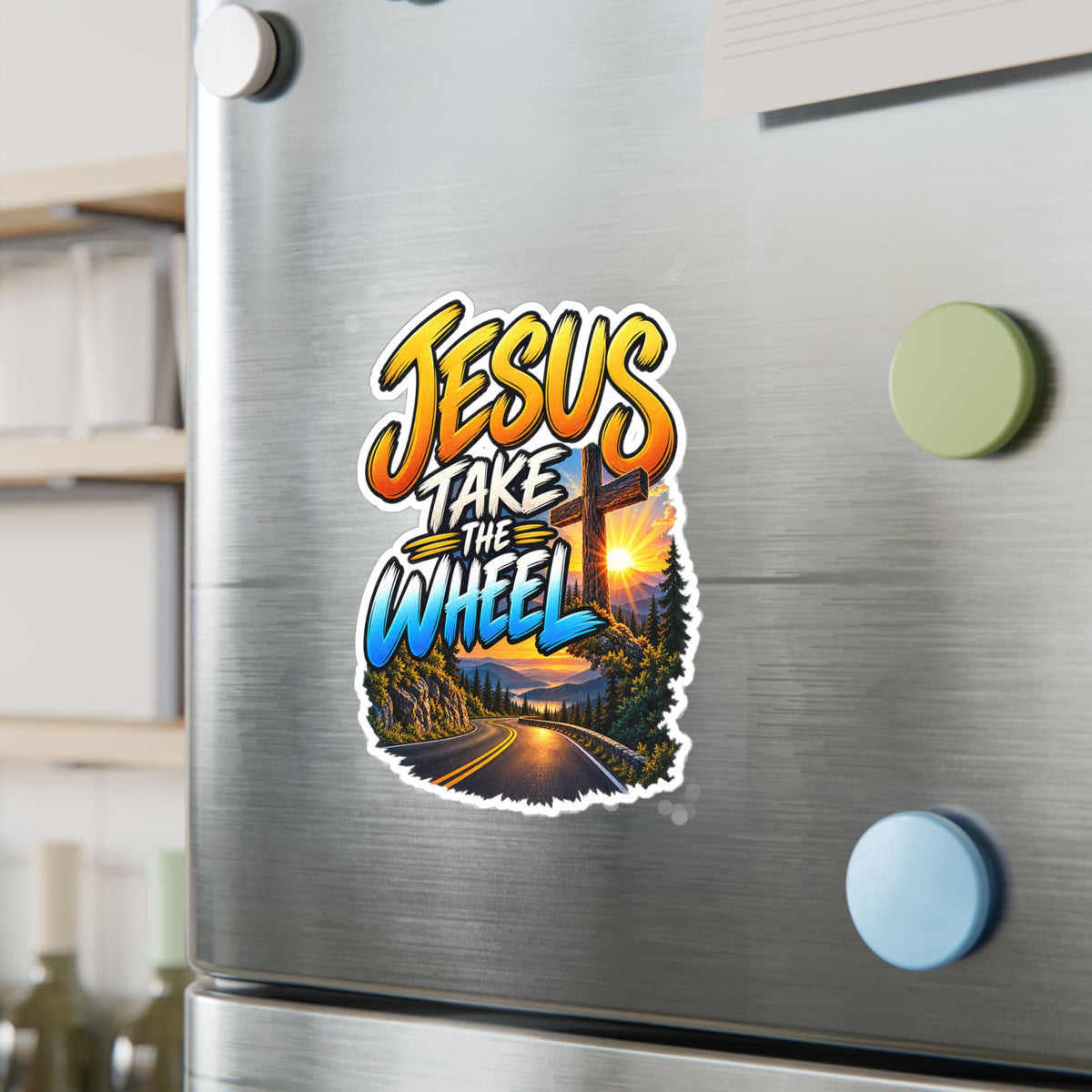 Jesus Take the Wheel – Mountain Road Christian Vinyl Sticker
