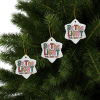 Ceramic Ornament — "Be The Light" Nativity Christmas Tree Decoration