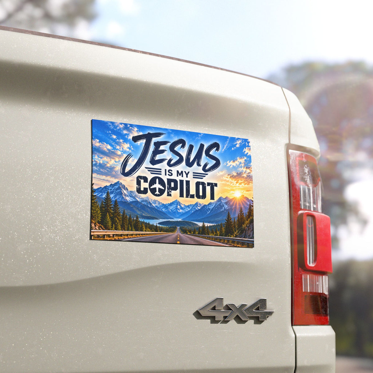 Jesus Is My Copilot – Mountain Highway Christian Car Magnet
