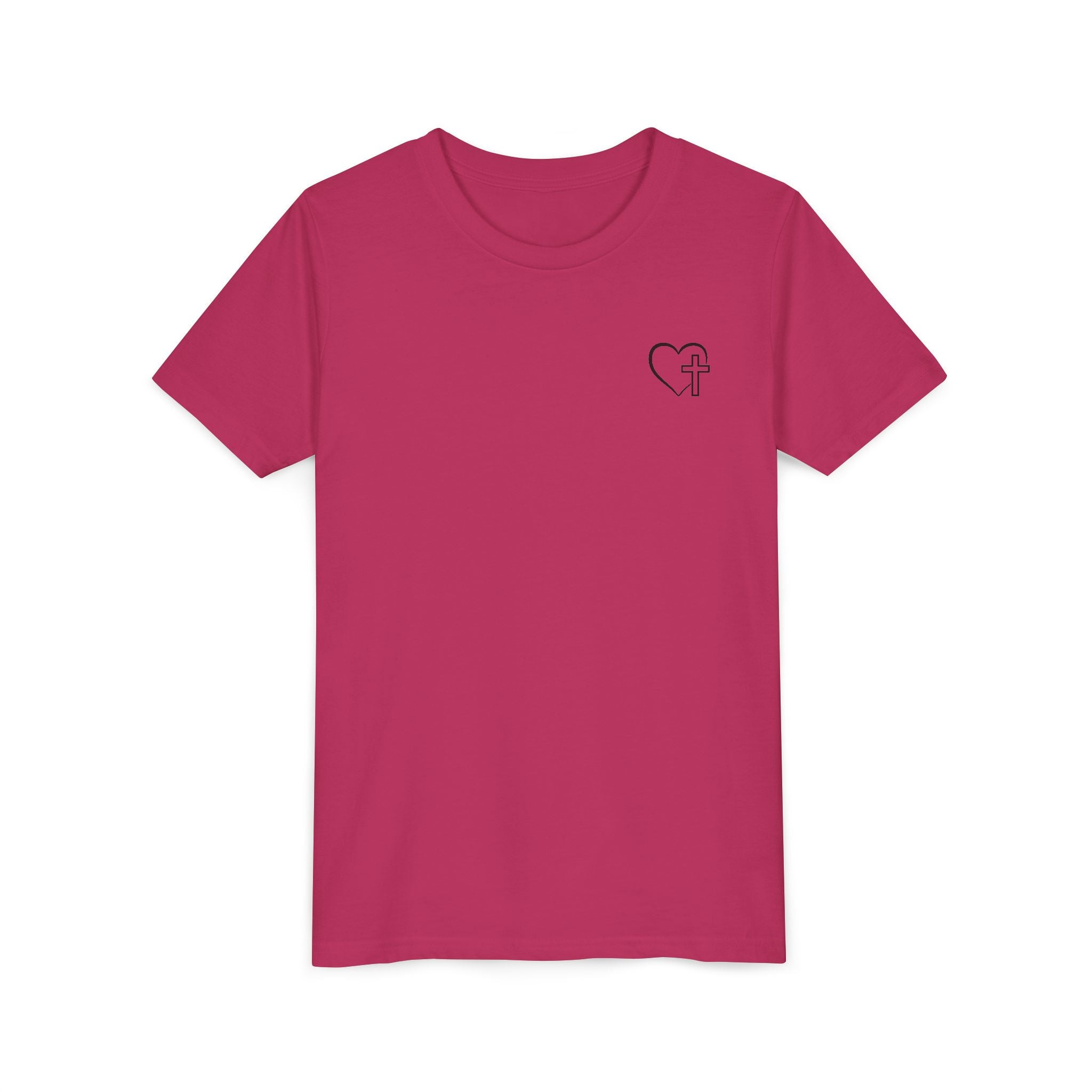 Back design - Youth Tee - "Jesus Has My Back" Christian Faith Shirt