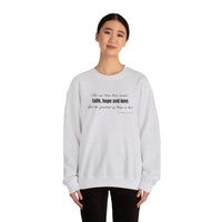 Embroidered Corinthians Faith, Hope Love Unisex Heavy Blend Crewneck Sweatshirt