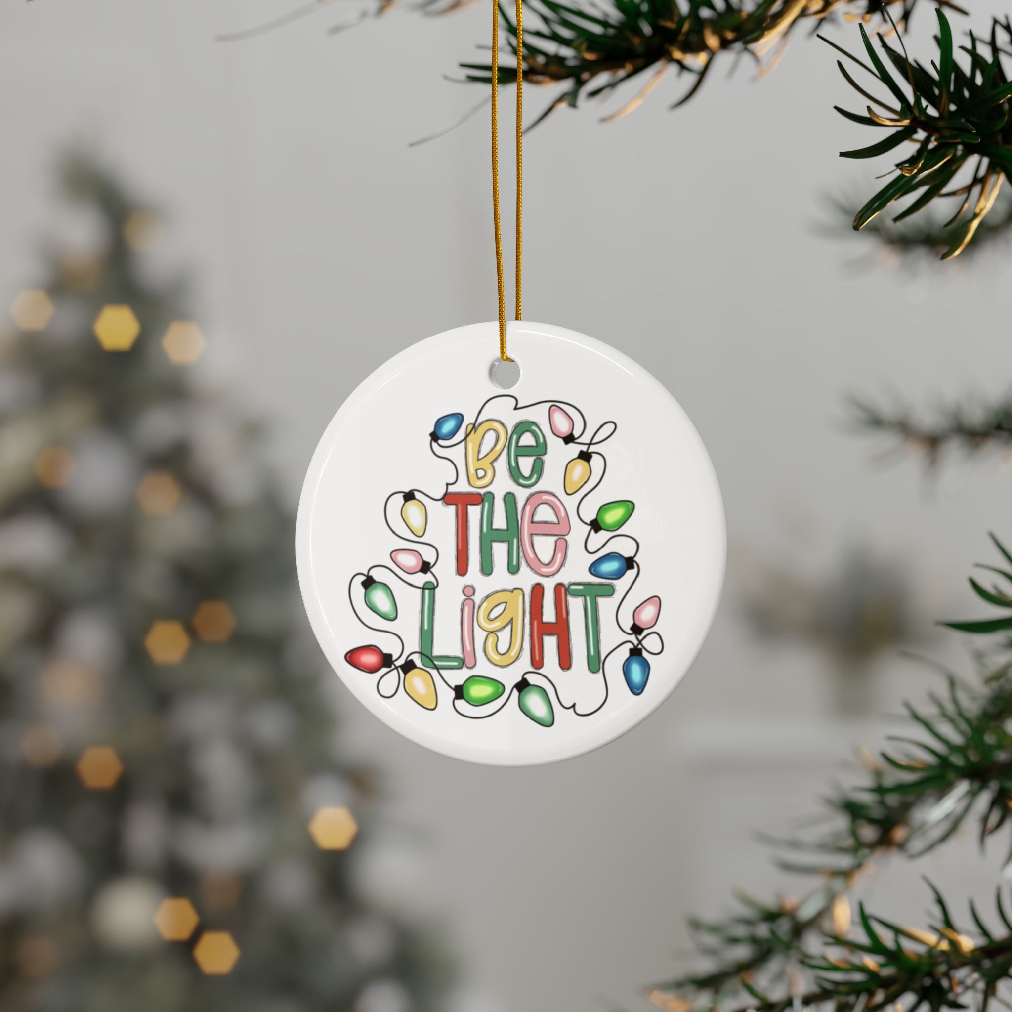 Ceramic Ornament — "Be The Light" Nativity Christmas Tree Decoration