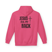 Jesus Has My Back Midweight Softstyle Fleece Hoodie