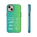 iPhone - 'Faith Love Hope' Christian Cross Protective Cover