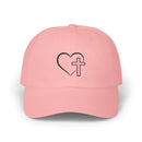 Christian Heart & Cross Hat — Embroidered Faith Baseball Hat