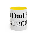 Best Dad Ever Est. 2000 Accent Coffee Mug – Personalized Gift for Dad