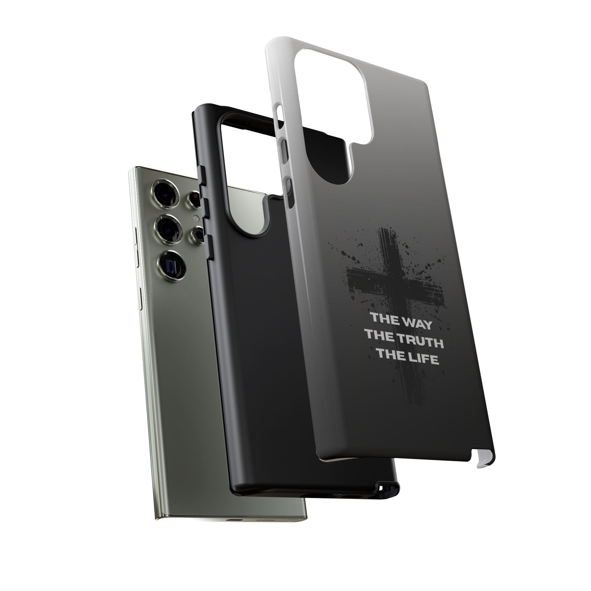 Christian Cross Phone Case — "The Way The Truth The Life" Protective Phone Cover