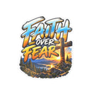Faith Over Fear – Mountain Cross Christian Vinyl Sticker