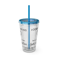 Faith Hope Love Water Tumbler - Christian Gifts for Women Men - Faith Based Gifts