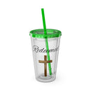 Redeemed Water Tumbler - Christian Gifts for Women Men - Faith Based Gifts