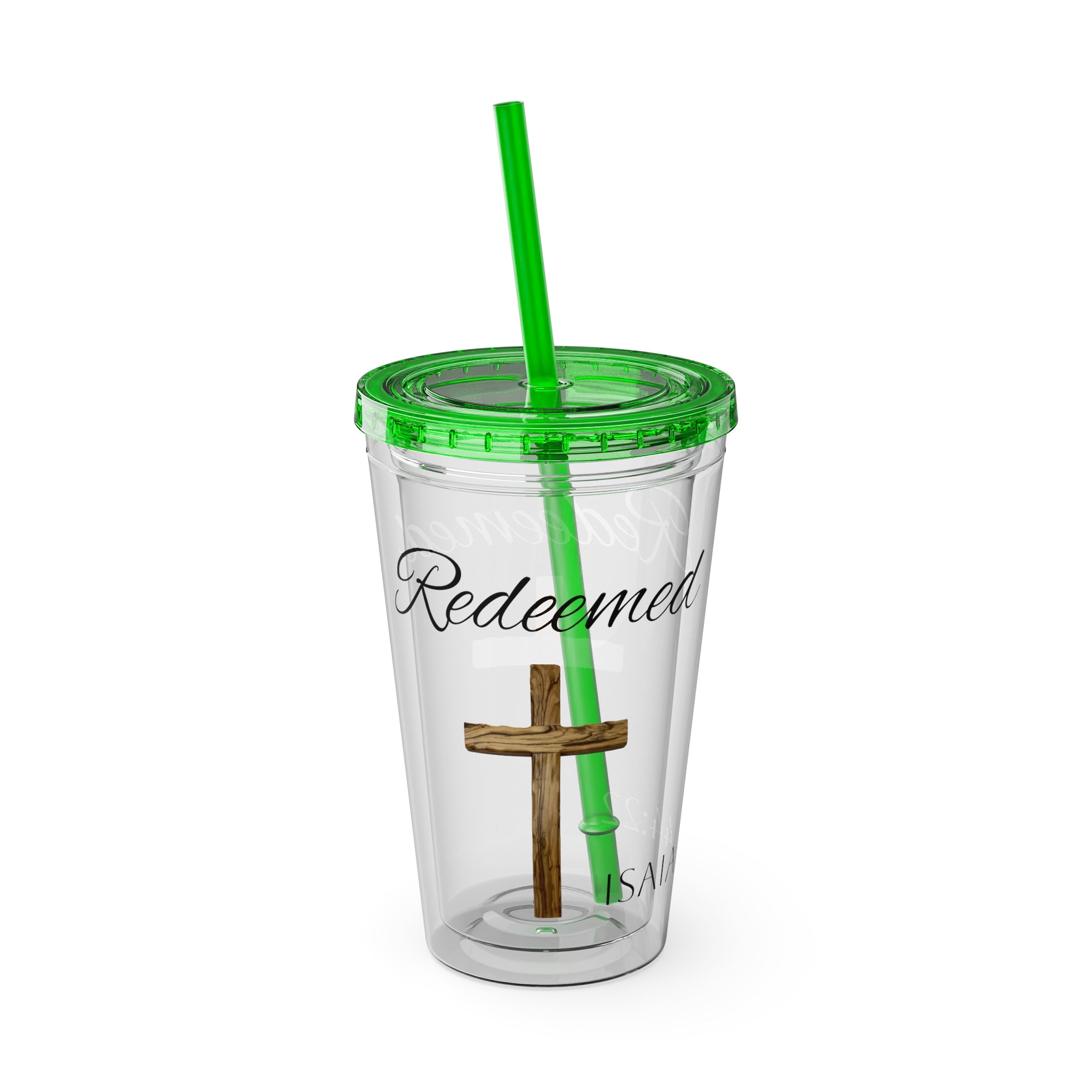 Redeemed Water Tumbler - Christian Gifts for Women Men - Faith Based Gifts