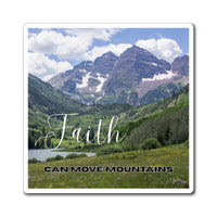 Faith Can Move Mountains Fridge Magnet- Christian Gifts for Women Men - Faith Based Gifts