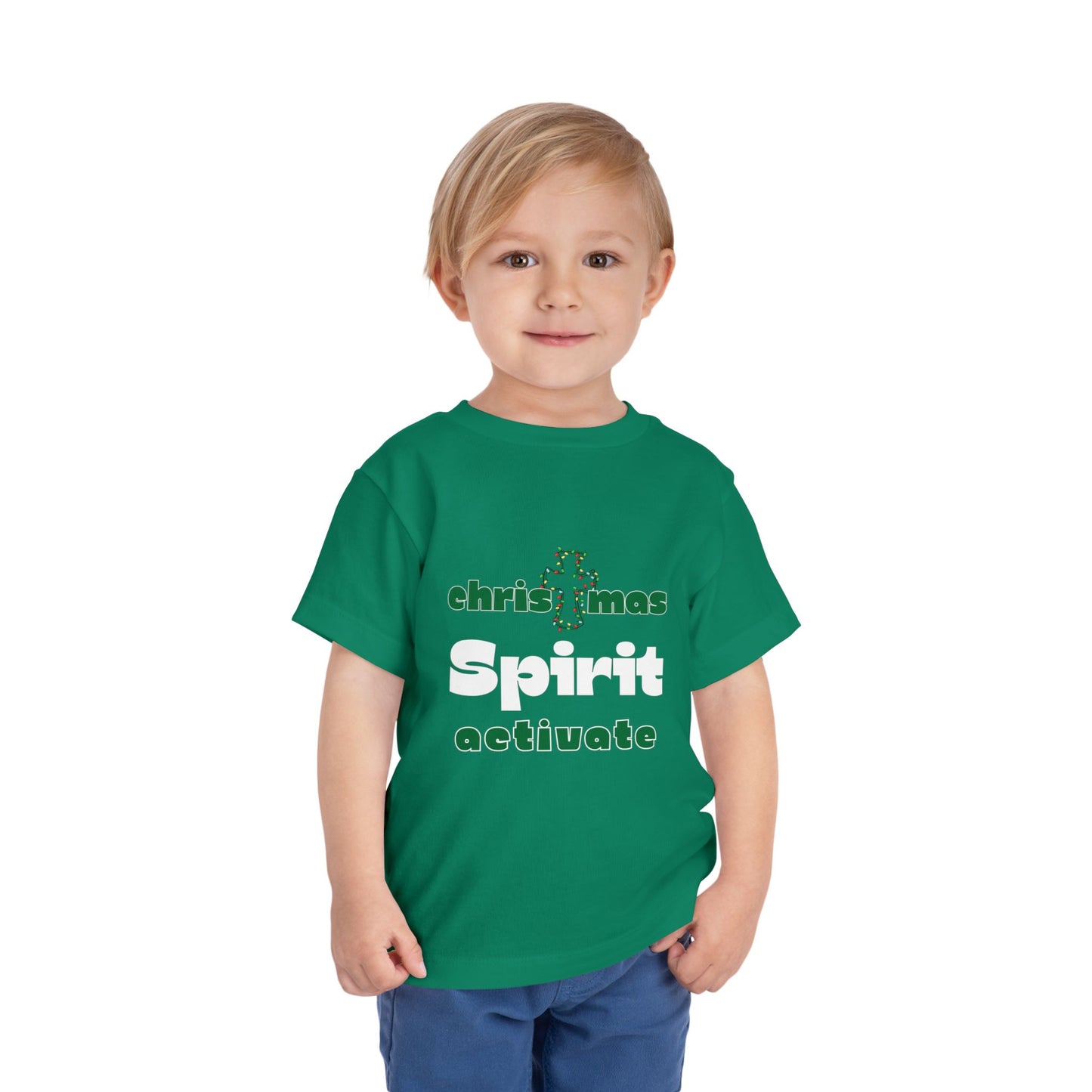 Christmas Spirit Activate Christian Christmas Shirt for Toddlers Short Sleeve Tee Christian Toddler Christmas Shirt