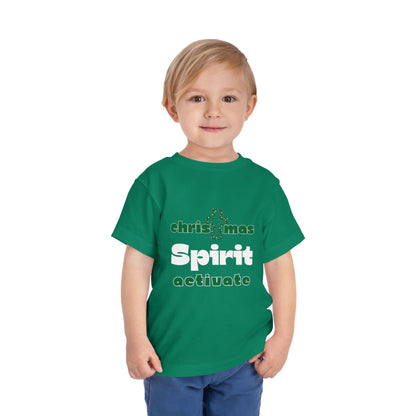 Christmas Spirit Activate Christian Christmas Shirt for Toddlers Short Sleeve Tee Christian Toddler Christmas Shirt