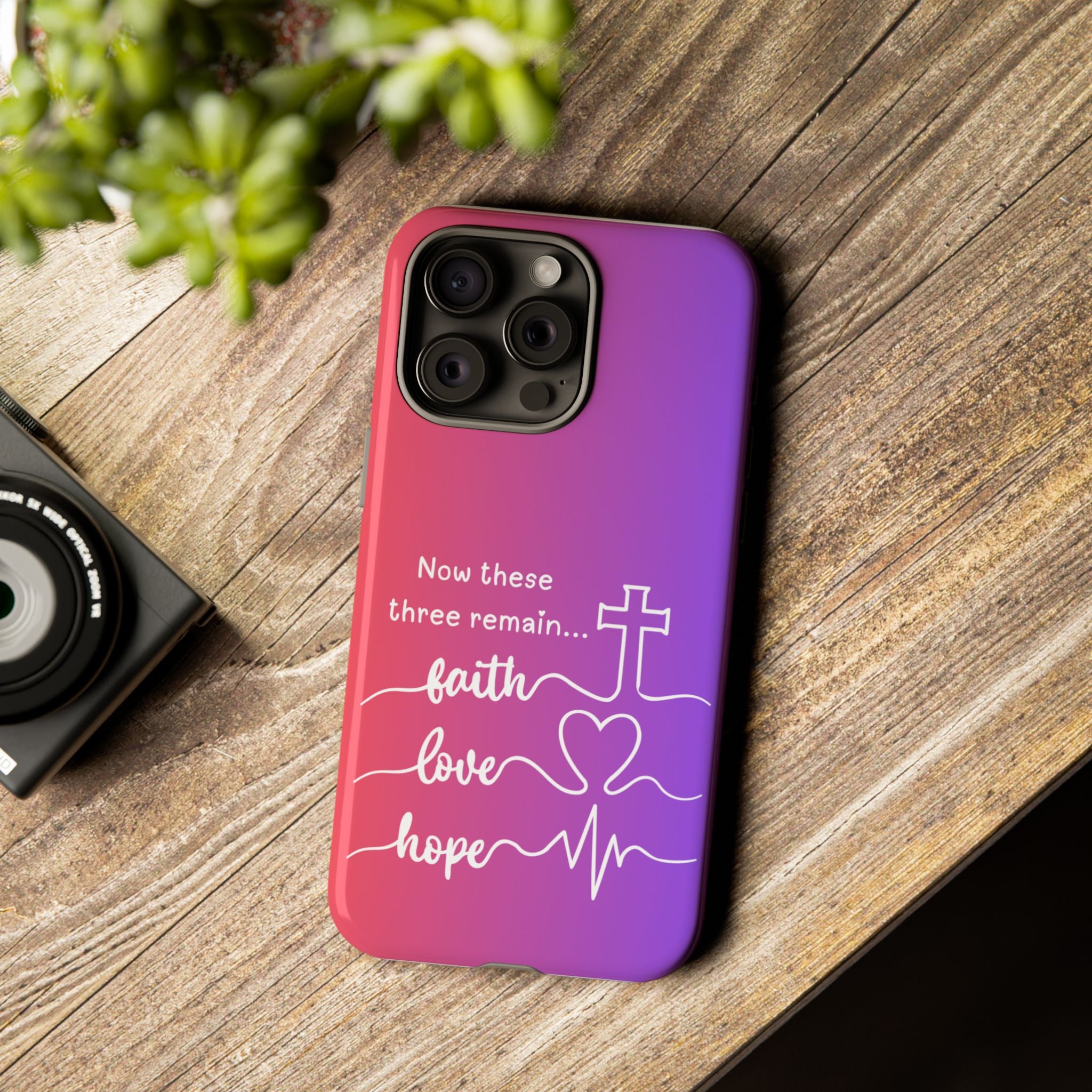 iPhone - Faith, Love & Hope Gradient Phone Case