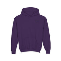 Youth Hoodie — "Jesus Has My Back" Christian Heart Cross Sweatshirt