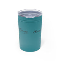 Saved By Grace Vacuum Insulated Tumbler | 11oz Travel Mug | Christian Gifts for Women Men | Faith Based Gifts