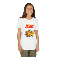 Kids 'Jesus Is My Superhero' T-Shirt — Christian Youth Tee