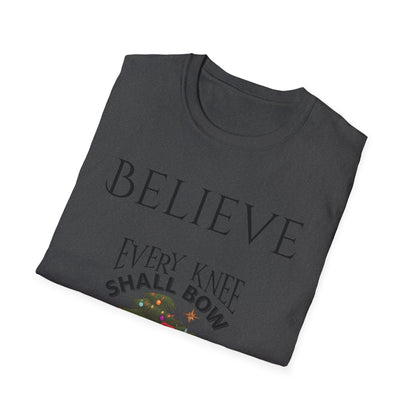 Believe Every Knee Shall Bow Christian Shirt for Women Men Shirts for Christians