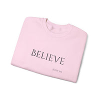 Embroidered Believe John 3:16 Unisex Heavy Blend Crewneck Sweatshirt