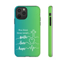iPhone - 'Faith Love Hope' Christian Cross Protective Cover