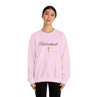 Embroidered Redeemed Psalm 77:15 Unisex Heavy Blend Crewneck Sweatshirt
